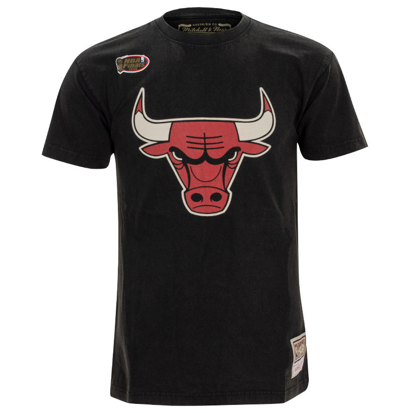 Mitchell&Ness NBA HWC Champ Stack Chicago Bulls T-shirt Red  [BMTRINTL1262-CBURED1] 