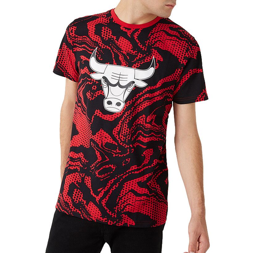 Chicago Bulls Nike Block Graphic T-Shirt - White - Mens
