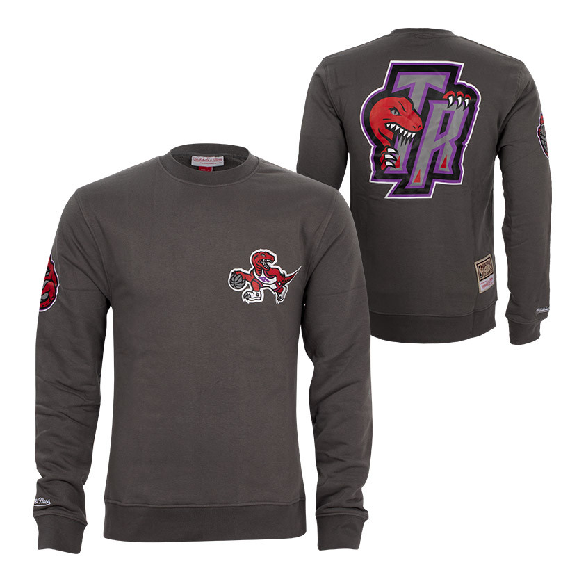 Mitchell & Ness Raptors Color Blocked Long Sleeve Hoodie T-Shirt