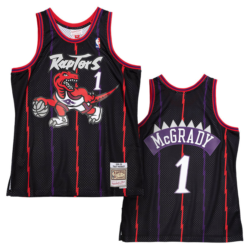 Mitchell & Ness NBA Men's Toronto Raptors Tracy McGrady 1998-99 Hardwood Classics Reload Swingman Jersey Medium / Black
