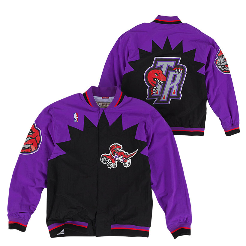 Mitchell & Ness Purple Toronto Raptors Hardwood Classics Authentic Warm-Up Full-Snap Jacket