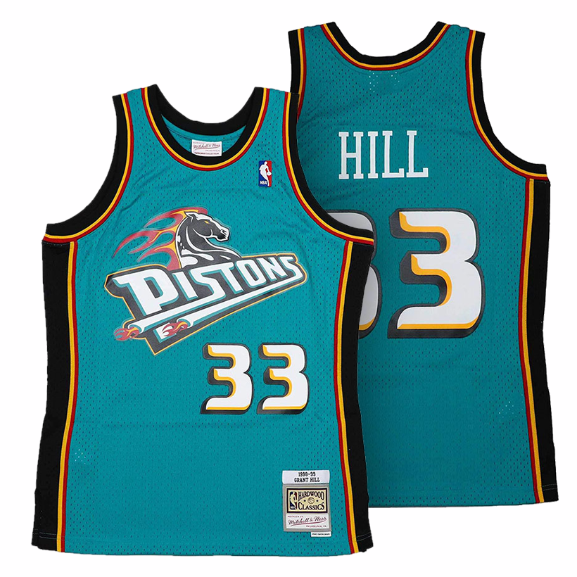 NBA Detroit Pistons #33 Hill Red Champion Jersey