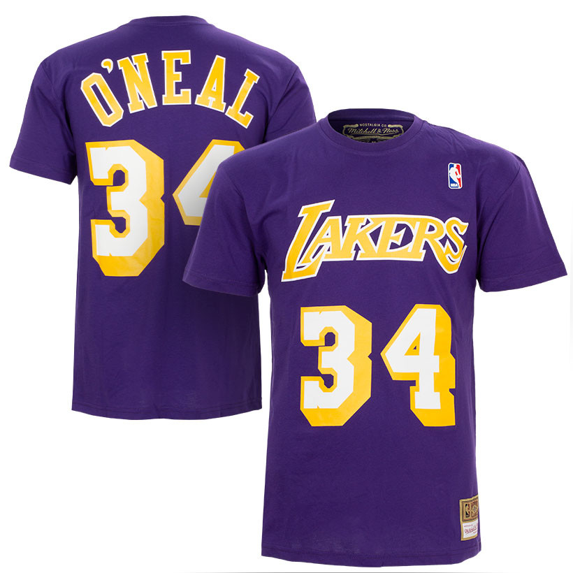Shaquille O'Neal Signed Mitchell&Ness Los Angeles Lakers Shirt
