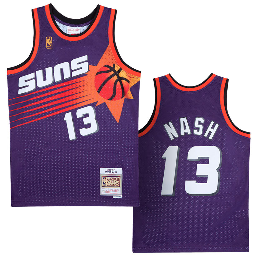 Autographed Steve Nash Retro Suns #13 Swingman Jersey