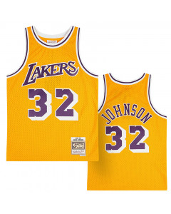 Magic Johnson 32 Los Angeles Lakers 1984-85 Mitchell & Ness Home Swingman dres
