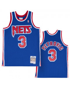 Dražen Petrović 3 New Jersey Nets 1992-93 Mitchell & Ness Road Swingman dres