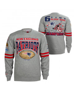 New England Patriots Mitchell & Ness All Over Print Crew pulover