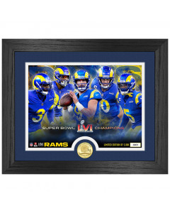 Los Angeles Rams Super Bowl LVI Champions Team Force Photo Mint fotografija v okvirju