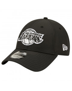Los Angeles Lakers New Era 9FORTY Black and White Sports Clip Cap kapa
