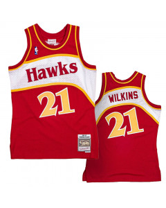 Dominique Wilkins 21 Atlanta Hawks 1986-87 Mitchell and Ness Swingman dres