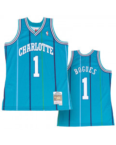 Muggsy Bogues 1 Charlotte Hornets 1992-93 Mitchell and Ness Swingman dres