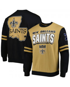New Orleans Saints Mitchell and Ness All Over Crew 2.0 pulover