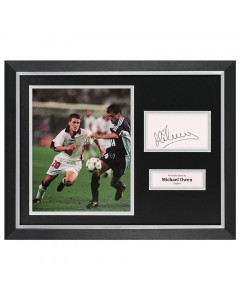 Michael Owen Signed Photo Framed 16"x12" England Autograph Memorabilia Display COA