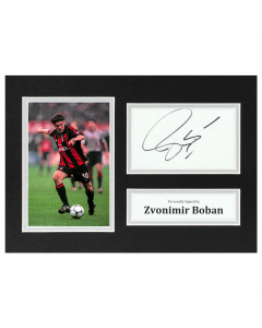 Zvonimir Boban Signed A4 Photo AC Milan Autograph Display Memorabilia COA