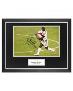 Clarence Seedorf Signed 16"x12" Framed Photo Display AC Milan Autograph COA
