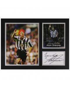 Alan Shearer Signed 16"x12" Photo Display Newcastle Utd Autograph Memorabilia COA