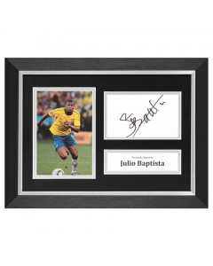 Julio Baptista Signed A4 Framed Photo Display Brazil Autograph Mamorabilia COA