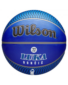 Luka Dončić Dallas Mavericks Wilson Player Icon Outdoor košarkarska žoga 7