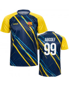 FC Barcelona Lined Amarillo Poly Training T-Shirt Trikot (Druck nach Wahl +13,11€)