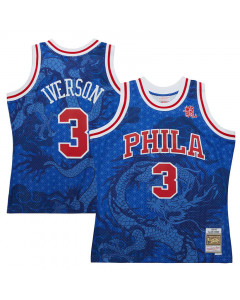 Allen Iverson 3 Philadelphia 76ers 1996-97 Mitchell and Ness Asian Heritage 6.0 Fashion Swingman Jersey