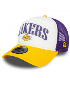 Los Angeles Lakers New Era E-Frame Trucker Retro Cappellino 