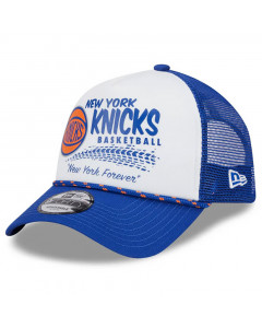 New York Knicks New Era 9FORTY A-Frame Trucker Rally Drive Cappellino 