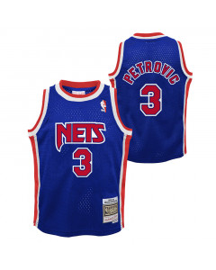 Dražen Petrović 3 New Jersey Nets 1992-93 Mitchell & Ness Swingman Road otroški dres