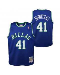 Dirk Nowitzki 41 Dallas Mavericks 1998-99 Mitchell & Ness Swingman Road otroški dres