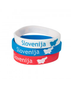 Slovenija 3x silikonska zapestnica