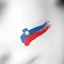 Slovenija tatuaggio in forma della bandiera
