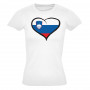 Slovenija ženska majica srček