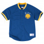Mitchell & Ness Seasoned Pro Mesh Button Front T-shirt Golden State Warriors 