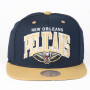 New Orleans Pelicans Mitchell & Ness 2 Tone Team Arch kapa