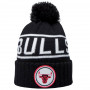 Chicago Bulls Mitchell & Ness Glow In The Dark Pom Knit cappello invernale