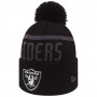 Oakland Raiders New Era Black Collection Bobble Cuff cappello invernale (80536182)
