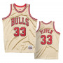Scottie Pippen 33 Chicago Bulls 1997 Mitchell & Ness Gold Swingman maglia