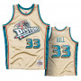 Grant Hill 33 Detroit Pistons 1997 Mitchell & Ness Gold Swingman maglia