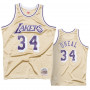 Shaquille O'Neal 34 Los Angeles Lakers 1997 Mitchell & Ness Gold Swingman maglia