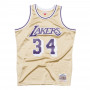 Shaquille O'Neal 34 Los Angeles Lakers 1997 Mitchell & Ness Gold Swingman dres 