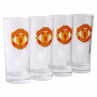 Manchester United 4x Trinkglas