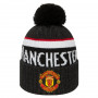 Manchester United New Era Black Bobble Cuff Knit Wintermütze