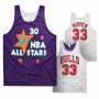 Scottie Pippen 33/30 Chicago Bulls All Star 1995 Mitchell & Ness Divisa Mesh Tank reversibile