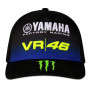 Valentino Rossi VR46 Yamaha Monster Black Trucker cappellino