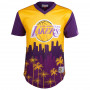 Los Angeles Lakers Mitchell & Ness Game Winning Shot Mesh V-Neck T-Shirt