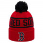 Boston Red Sox New Era Black Bobble Wintermütze