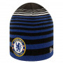 Chelsea New Era Blue Striped Wintermütze, beidseitig tragbar