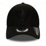 Las Vegas Raiders New Era 9FORTY Diamond Era Mono Black cappellino