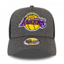 Los Angeles Lakers New Era Shadow Tech Grey A-Frame Trucker Mütze