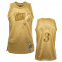 Allen Iverson 3 Philadelphia 76ers Mitchell & Ness Midas Swingman Metallic Gold dres