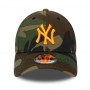 New York Yankees New Era 9FORTY Essential Camo Neon Logo kapa